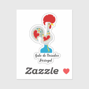Traditionele rooster van Barcelona in wit Sticker