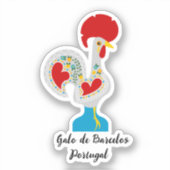 Traditionele rooster van Barcelona in wit Sticker (Voorkant)