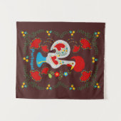 Traditionele rooster van Barcelona in wit Wandkleed (Voorkant (horizontaal))