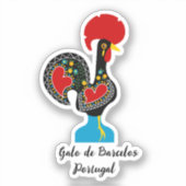 Traditionele rooster van Barcelona in zwart Sticker (Voorkant)