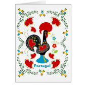 Traditionele rooster van het Portugese wenskaart (Voorkant)