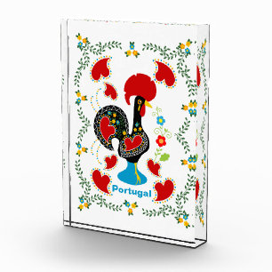 Traditionele rooster van Portugal in zwart Fotoblokken