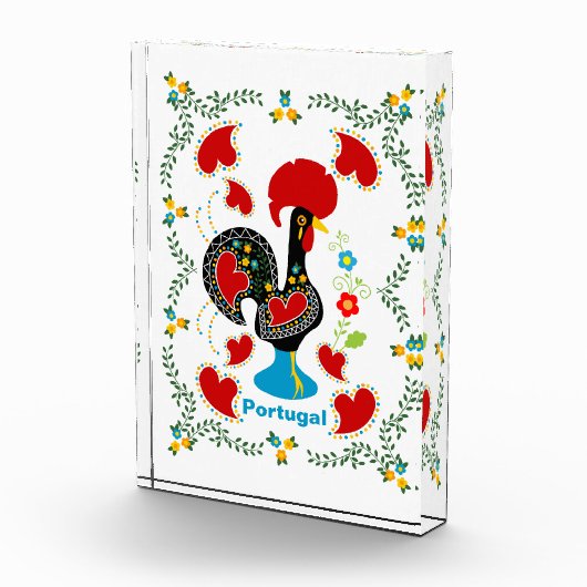 Traditionele rooster van Portugal in zwart Fotoblokken (Rechts)