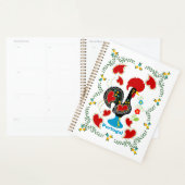 Traditionele rooster van Portugal in zwart Planner (Display)