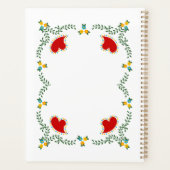 Traditionele rooster van Portugal in zwart Planner (Achterkant)