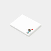 Traditionele rooster van Portugal in zwart Post-it® Notes (Schuin)