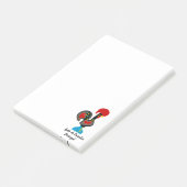 Traditionele rooster van Portugal in zwart Post-it® Notes (Schuin)