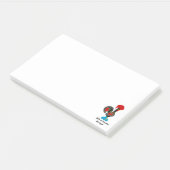 Traditionele rooster van Portugal in zwart Post-it® Notes (Schuin)