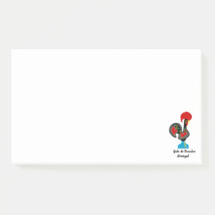 Traditionele rooster van Portugal in zwart Post-it® Notes