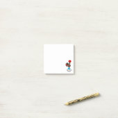 Traditionele rooster van Portugal in zwart Post-it® Notes (Op bureau)