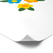 Traditionele rooster van Portugal in zwart Poster (Hoek)