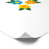 Traditionele rooster van Portugal in zwart Poster (Hoek)