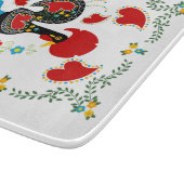 Traditionele rooster van Portugal in zwart Snijplank (Hoek)