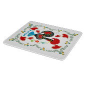 Traditionele rooster van Portugal in zwart Snijplank (Hoek)