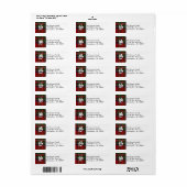 Traditionele Royal Stewart Tartan Plaid Monogram Etiket (Full Sheet)