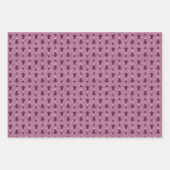 Traditionele roze kerstbomen en rendieren inpakpapier vel (Voorkant 2)