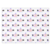 Traditionele Roze & Lila Kerst Notenkraker Tafelkleed (Voorkant (Horizontaal))