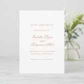 Traditionele Roze Roze Formele Elegante Trouw Save The Date (Staand voorkant)