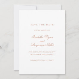 Traditionele Roze Roze Formele Elegante Trouw Save The Date