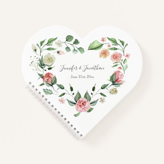 Traditionele roze rozen met Names Weddenschap Notitieboek (Voorkant)