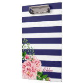 Traditionele Roze Rozen & Rosebuds Bloemennaam Klembord (Links)