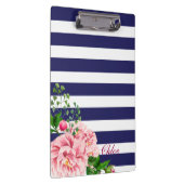 Traditionele Roze Rozen & Rosebuds Bloemennaam Klembord (Rechts)