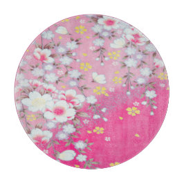 Traditionele roze witte Japanse bloemen Sakura Snijplank