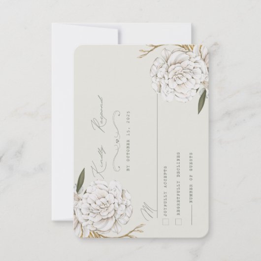 Traditionele RSVP-kaart RSVP Kaartje (Voorkant)