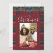 Traditionele ruit feestdagenkaart (Voorkant)