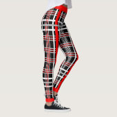 Traditionele ruit - Rood Wit Zwart Leggings (Rechts)