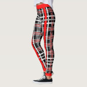 Traditionele ruit - Rood Wit Zwart Leggings (Links)