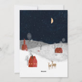 Traditionele Rustic 1-foto Winterkerst Feestdagenkaart (Achterkant)
