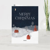 Traditionele rustieke foto Winter Prettig Kerstfee Feestdagen Kaart (Achterkant)