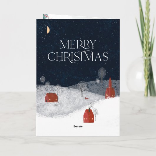 Traditionele rustieke foto Winter Prettig Kerstfee Feestdagen Kaart (Achterkant)