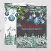 Traditionele rustieke kerstvakantie Kaart (Voorkant / Achterkant)
