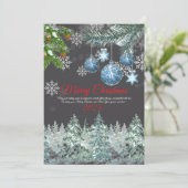 Traditionele rustieke kerstvakantie Kaart (Staand voorkant)