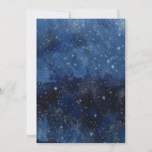 Traditionele Rustieke Waterverf Nachtelijke Hemel Feestdagenkaart (Achterkant)