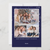 Traditionele rustieke winter foto Vrolijk Kerstfee Feestdagenkaart (Achterkant)