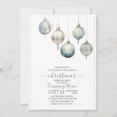 Traditionele Rustieke Winter Waterverf Prettig Ker Kaart (Voorkant)