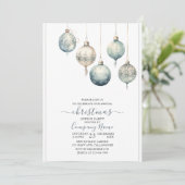 Traditionele rustieke Winter Waterverf Vrolijk Ker Kaart (Staand voorkant)