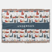 Traditionele Rustige Winterkerst rode marjoen Deken (Voorkant)