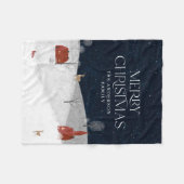Traditionele Rustige wintermarinekerst Fleece Deken (Voorkant (Horizontaal))
