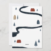 Traditionele Rustische marine Red Winter Merry Ker Feestdagenkaart (Achterkant)