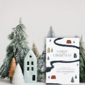 Traditionele Rustische marine Red Winter Merry Ker Feestdagenkaart