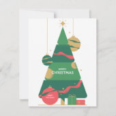 Traditionele Rustische marine Red Winter Merry Ker Feestdagenkaart (Voorkant)