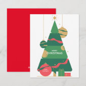 Traditionele Rustische marine Red Winter Merry Ker Feestdagenkaart (Voorkant / Achterkant)