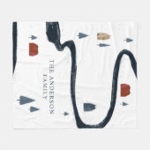 Traditionele Rustische marine Red Winter Merry Ker Fleece Deken (Voorkant (Horizontaal))