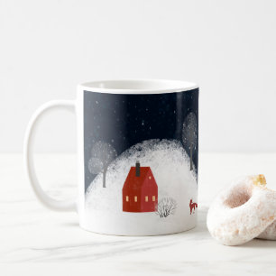 Traditionele Rustische marine Red Winter Merry Ker Koffiemok