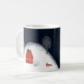 Traditionele Rustische marine Red Winter Merry Ker Koffiemok (Voorkant links)