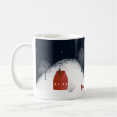 Traditionele Rustische marine Red Winter Merry Ker Koffiemok (Links)